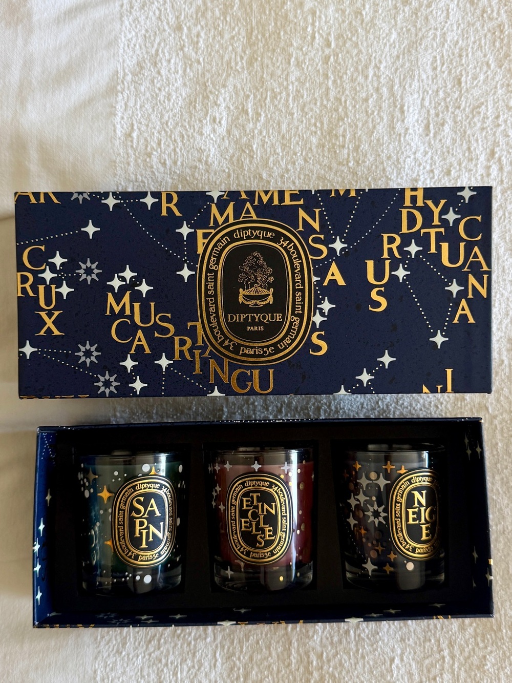 Limited-Edition Diptyque "Map of Stars" Holiday Candle Trio (Set of 3 x 70g)